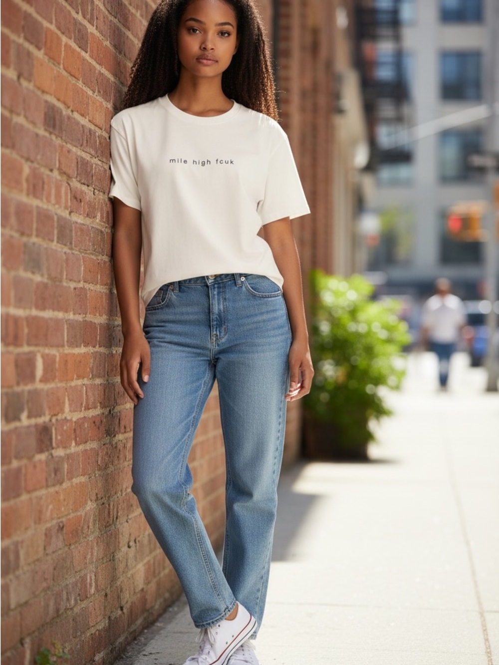 Mile High FCUK French Connection White Tee - Picture 1 of 4